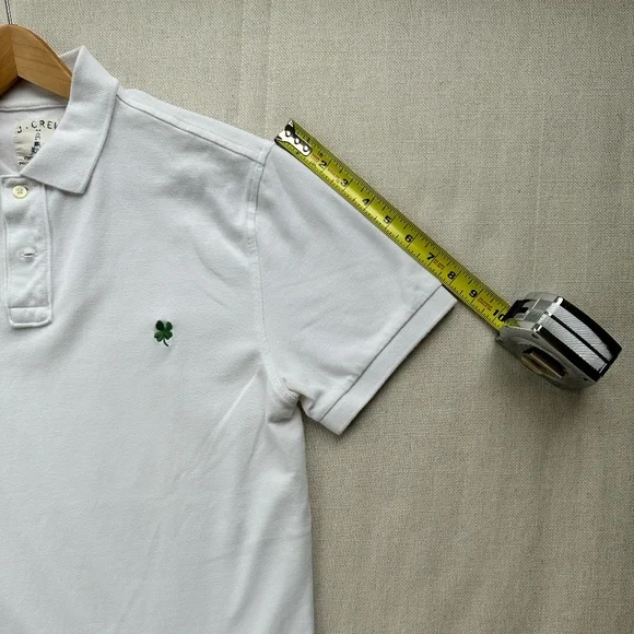 J. Crew White Polo Shirt with Green Logo - Picture 5 of 10